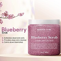 Majestic Pure Blueberry Body Scrub With Collagen Stem Cell Biotin Exfoliating Body Scrub To Exfoliate Smooth Moisturize