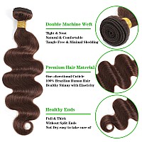 Kapelli Hair 10A Human Hair Bundles Light Brown Brazilian Virgin Hair Body Wave 4 14 16 18 Brazilian Human Hair 100 Unproce