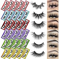 Mink Lashes Bulk Ninglash 30 Pack 6 Styles Eyelashes 1522Mm Real Mink Eyelashes Thick Handmade Full Strip Lashes Crueltyl Fr