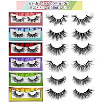 Mink Lashes Bulk Ninglash 30 Pack 6 Styles Eyelashes 1522Mm Real Mink Eyelashes Thick Handmade Full Strip Lashes Crueltyl Fr