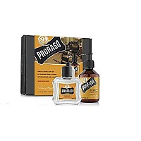 Proraso Beard Care Kit for Men | Beard Wash & Beard Balm to Cleanse, Soften and Reduce Itch for New or Short Beards | Wood & Spice Fragrance