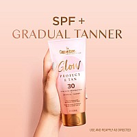 Coppertone Glow Protect And Tan Sunscreen Lotion Gradual Self Tanner Spf 30 Sunscreen 5 Fl Oz Tube