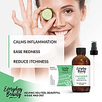 Cucumber Hydrosol Facial Toner All Natural Hydrating Spray Mist For Face And Hair 100 All Natural Cucumber Water Hydrosol 4