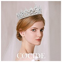 Cocide Queen Crown For Women Crystal Tiara And Crown For Girl Rhinestones Hair Accessories For Wedding Bride Birthday Party Prom