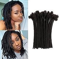 8 Inch 30 Strands 100 Real Dreadlock Extensions Human Hair Handmade Permanent Loc Extensions For Womenmen Can Be Dyed Curled