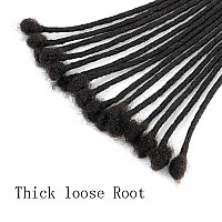 8 Inch 30 Strands 100 Real Dreadlock Extensions Human Hair Handmade Permanent Loc Extensions For Womenmen Can Be Dyed Curled