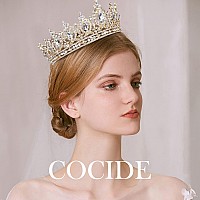 Cocide Queen Crown For Women Crystal Tiara And Crown For Girl Rhinestones Hair Accessories For Wedding Bride Birthday Party Prom