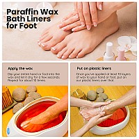 Segbeauty Paraffin Wax Liners For Foot 200 Counts Plastic Foot Bags Paraffin Bath Socks Liners Hot Wax Therapy Bath Booties C