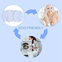 Unimeix 20 Pack Reusable Makeup Remover Pads Bamboo Reusable Cotton Rounds Organic Cotton Pads For Face Facial Cleansing Wipes W