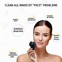 Beomeen Facial Cleansing Brush 2 In 1 For Face Exfoliation Soft Bamboo Charcoal Microfiber Bristle For Pore Deep Cleansing Dua