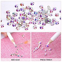 Novani Crystal Rhinestones Flatback Loose Gemstones 144Pcs Glass Rhinestones For Clothes Shoes Crafts Makeup Nail Art And Diy D