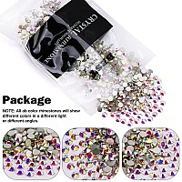 Novani Crystal Rhinestones Flatback Loose Gemstones 144Pcs Glass Rhinestones For Clothes Shoes Crafts Makeup Nail Art And Diy D