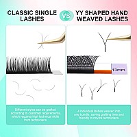 Nagaraku Yy Eyelash Extensions Supplies Y Lash 007Mm D Curl 17Mm Premade Fans 4D Russian Volume Y Shape Faux Mink Matte 12 Rows