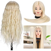 Beauty Star Mannequin Head With 80 Real Human Hair Doll Head For Hair Styling Cosmetology Training Manikin Practice Head With