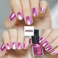 Lokfar 3 Colors Mirror Metallic Nail Polish Set Metallic Texture Quick Dry Nail Art Polish Bright And Shiny Finish Nail Polis