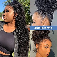 Healthair 360 Lace Front Wigs Human Hair Deep Wave Lace Front Wigs For Black Women 360 Lace Wigs Preplucked Hd Transparent La