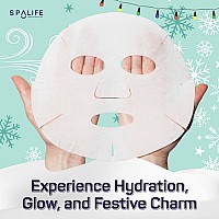 Spalife Santas Squad Hydrating Facial Masks 12 Pack For Moisturizing And Soothing Beauty Skincare Set For Radiant Skin