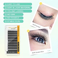 Nagaraku 5D W Shape Eyelash Extension Supplies Natural Soft Volume 007Mm D Curl 9Mm Premade Fans Faux Mink Matte Black Cluster