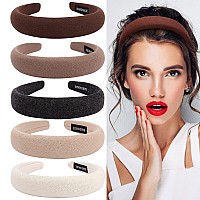 Ondder Headbands for Women Assorted Padded Girls Headbands Fashion Women Hair Head Bands Solid Color Wide Turban Headbands Diademas Para Mujer De Moda Hair Accessories for Women Girls