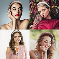 Ondder Headbands for Women Assorted Padded Girls Headbands Fashion Women Hair Head Bands Solid Color Wide Turban Headbands Diademas Para Mujer De Moda Hair Accessories for Women Girls