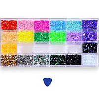 Fulztey Jelly Nail Rhinestones For Crafts 20000Pcs Nail Art Crystal Gems Stones Mixed Color Flatback Bulk Crystal Rhinestones Fo