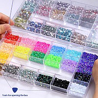 Fulztey Jelly Nail Rhinestones For Crafts 20000Pcs Nail Art Crystal Gems Stones Mixed Color Flatback Bulk Crystal Rhinestones Fo