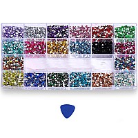 Fulztey 20000Pcs Red Green Nail Art Rhinestones For Nails 3Mm Crystals Diamond Flatback Gems Stones 20 Color Round Blue Gold Cry