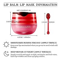 2 Pcs Bee Honey Lip Balm Honey Pot Strawberry Bee Honey Lip Mask Reduces Lip Lines Hydrate Moisturizing Lip Skin Care Pr