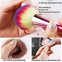 Large Fluffy Nail Art Dust Brush Foundation Makeup Brush Big Powder Brush Face Blush Brush For Daily Makeup White