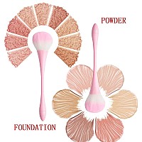 Large Fluffy Nail Art Dust Brush Foundation Makeup Brush Big Powder Brush Face Blush Brush For Daily Makeup Light Pink