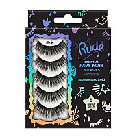 Rude Essential Faux Mink 3D Lashes 5 Multi-Pack(D0102H2cYZ7)