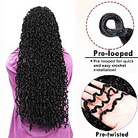 Boho Majesty Twist Crochet Hair 26 5 Packs Black Pre Twisted Micro Passion Twist Crochet Hair Curly Senegalese Dreadlocks Ex