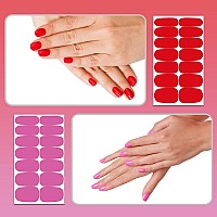 Silpecwee 224 Pieces 16 Sheets Solid Color And Matte Nail Wraps Self Adhesive Nail Stickers Nail Polish Strips For Women Nail Ar