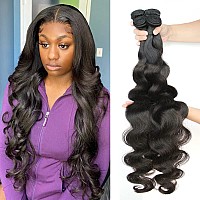 Aopusi Body Wave Human Hair 4 Bundles 12 14 16 18 Inch Brazilian Virgin Body Wave Bundles 100 Unprocessed Human Hair Weave Re