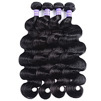 Aopusi Body Wave Human Hair 4 Bundles 12 14 16 18 Inch Brazilian Virgin Body Wave Bundles 100 Unprocessed Human Hair Weave Re