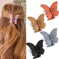 Canitor Butterfly Hair Clips for Women Hair Clips for Thick Hair Matte Hair Clips Big Butterfly Clips for Women 4PCS Medium Hair Clips Cute Hair Clips for Thin Hair