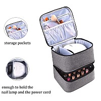 Zfzgfrcs Upgraded Nail Polish Organizer Case Holds 30 Bottles And 1 Nail Light Doublelayer Nail Polish Carrying Case Nail Po