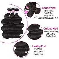 Yisea Body Wave 3 Bundles With Closure12 14 1610Bundles With Closure 100 Unprocessed Brazilian Body Wave Human Hair Bundles