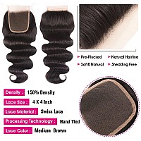 Yisea Body Wave 3 Bundles With Closure12 14 1610Bundles With Closure 100 Unprocessed Brazilian Body Wave Human Hair Bundles