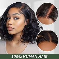 Body Wave Lace Front Wigs Human Hair Pre Plucked Short Curls Wavy Wigs For Black Women Glueless Wigs Loose Wavy 13X4 Hd Lace Fro