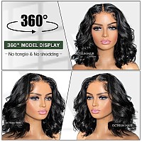 Body Wave Lace Front Wigs Human Hair Pre Plucked Short Curls Wavy Wigs For Black Women Glueless Wigs Loose Wavy 13X4 Hd Lace Fro