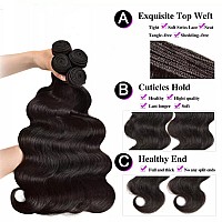 Yisea Body Wave Bundles Human Hair 4 Bundles 26 24 22 20 Inches 12A Brazilian Virgin Human Hair Body Wave Bundles Natural Colo