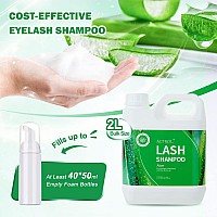 Actrol Eyelash Extension Cleanser Aloe 2L Natural Lash Extension Shampoo Professional Eyelid Foaming Cleanser Paraben Sulfate