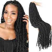 30 Inch Light Weight Butterfly Locs Crochet Hair 6 Packs Long Distressed Butterfly Faux Locs Crochet Hair 2