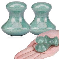 Ideayard Mushroom Gua Sha 2Pcs Jade Eye Massage Facial Tool Smooth Cute Mushroom Shaped Scraping For Women Spa Lift Remove Wrink