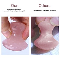 Ideayard Mushroom Gua Sha 2Pcs Jade Eye Massage Facial Tool Smooth Cute Mushroom Shaped Scraping For Women Spa Lift Remove Wrink