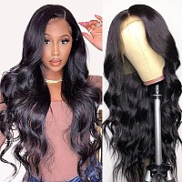 Pizazz 13X4 Hd Transparent Lace Front Wigs Human Hair Pre Plucked With Baby Hair 180 Density Brazilian Body Wave Human Hair Wigs