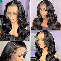 Pizazz 13X4 Hd Transparent Lace Front Wigs Human Hair Pre Plucked With Baby Hair 180 Density Brazilian Body Wave Human Hair Wigs