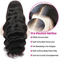 Pizazz 28 Inch 13X4 Hd Lace Front Wigs Human Hair Pre Plucked With Baby Hair 180 Density Body Wave Lace Frontal Wigs Human Hair