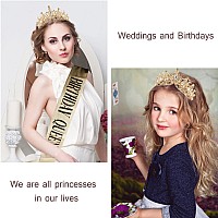 Happy Birthday Crown And Tiaras For Women Tiara And Sash Set Happy Birthday Decorations For Women Birthday Gifts Birthday Acc